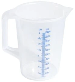 Schneider® Schneider - Meßbecher, 2 L Geprägte Skala, Blaue Schrift -Schneider 0d5e8769 4471 4c24 9890 94842e16139d