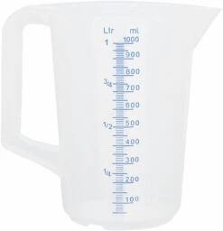 Schneider® Schneider - Meßbecher, 1 L Geprägte Skala, Blaue Schrift