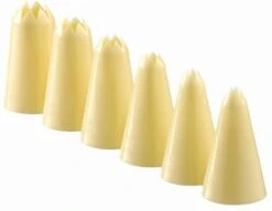 Schneider® Schneider - Sterntüllenset 6-tlg., PP Elfenbein, Höhe: 6 Cm